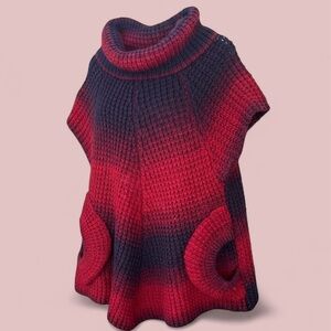 Short Sleeve Loose Knit Cowl Neck Sweater by Orange Fashion Village Size L/XL